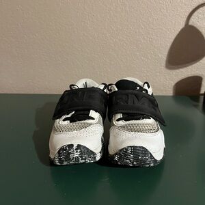 Under Armour Kids White and Black Velcro Athletic Sneakers